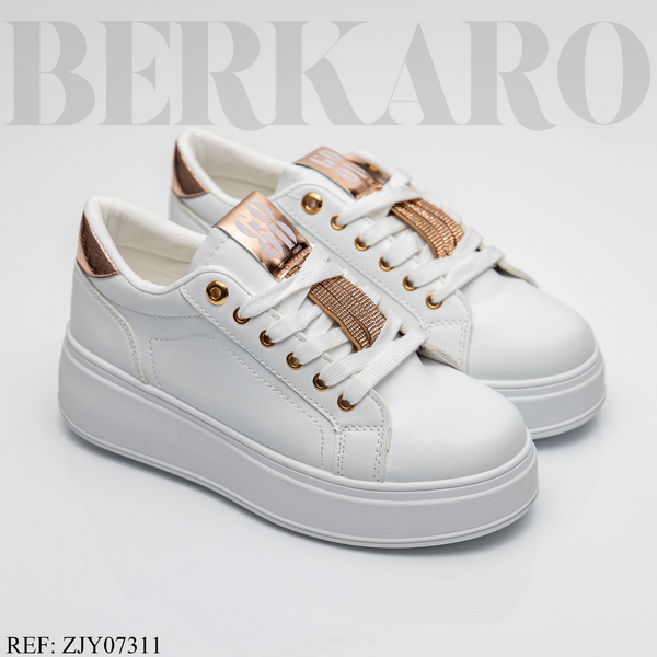 Sneakers Femme ZJ7311 White/Champagne