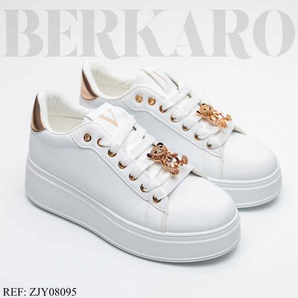 Sneakers Femme ZJ8095 White/Champagne