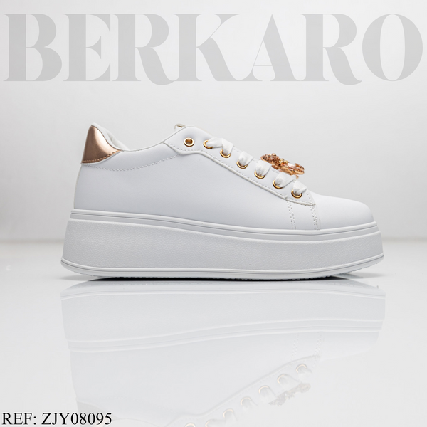 Sneakers Femme ZJ8095 White/Champagne