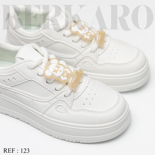 Sneakers Femme 123 White/Khaki