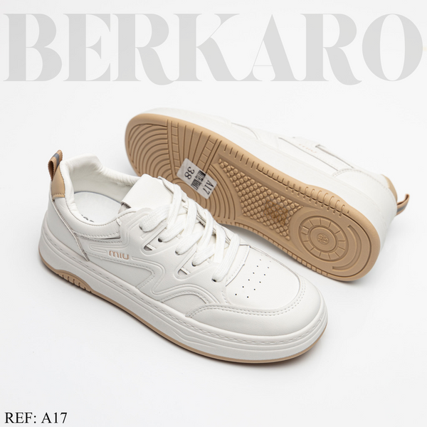 Sneakers Femme A17 White/Kakhi