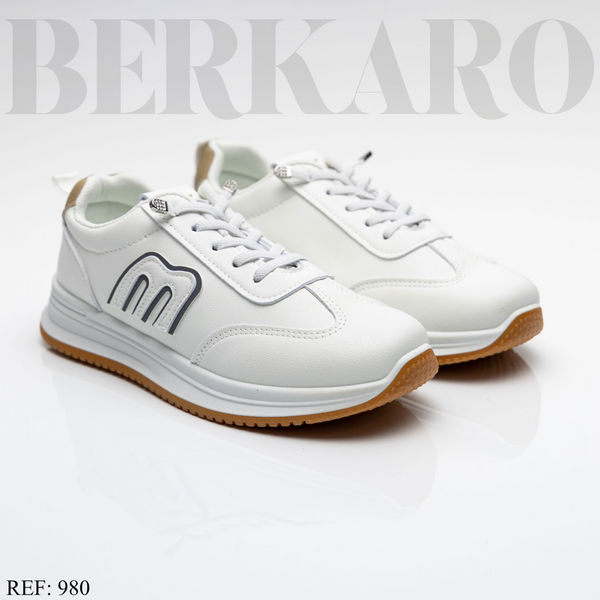 Sneakers Femme 980 White/Khaki