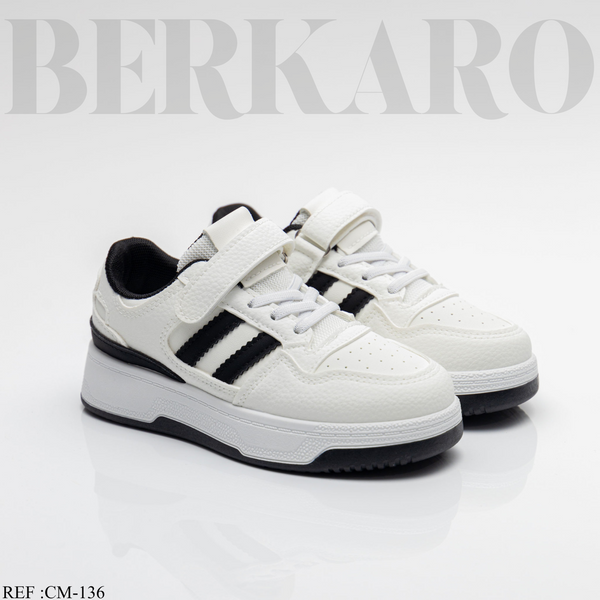 Espadrille Enfant CM-136 White/Black