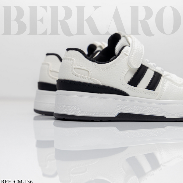 Espadrille Enfant CM-136 White/Black