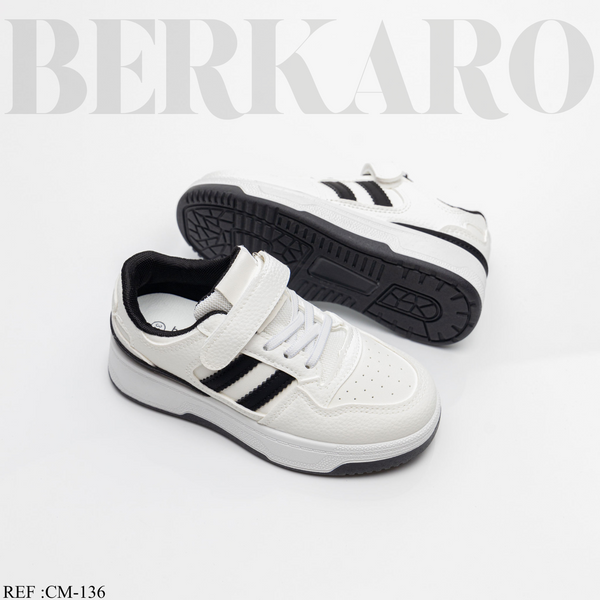 Espadrille Enfant CM-136 White/Black