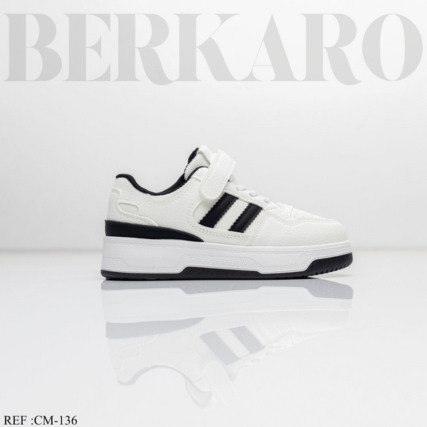 Espadrille Enfant CM-136 White/Black