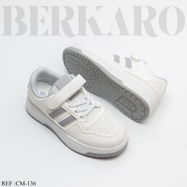 Espadrille Enfant CM-136 White/Grey