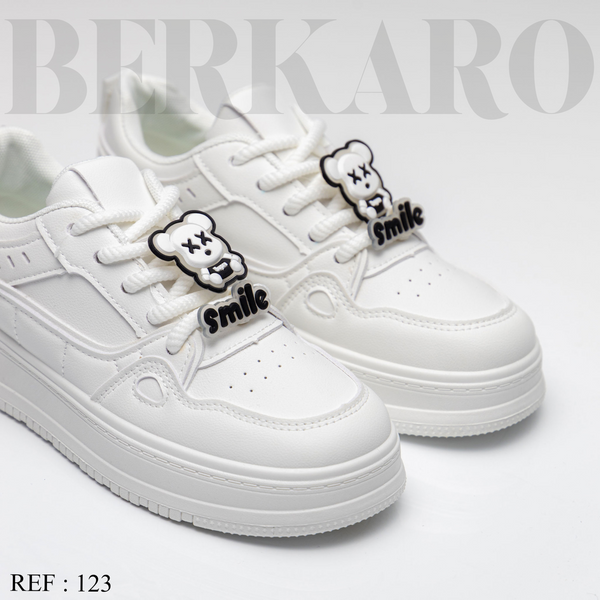 Sneakers Femme 123 White/Black