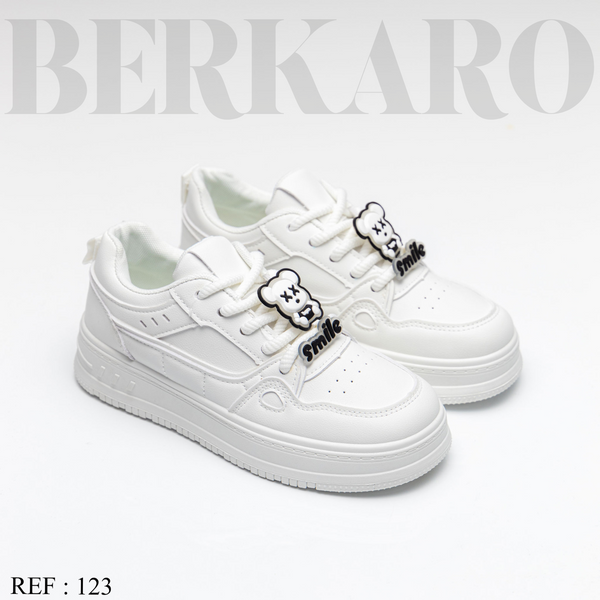 Sneakers Femme 123 White/Black