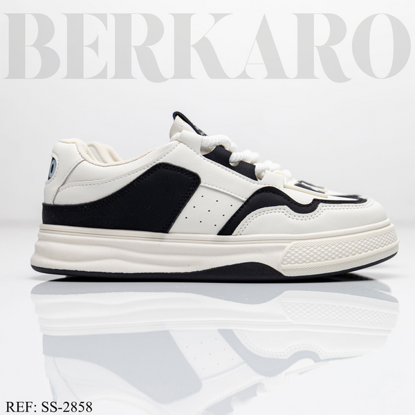 Sneakers Femme SS-2858 Beige/Black