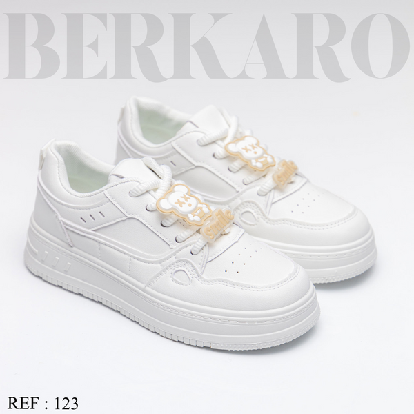 Sneakers Femme 123 White/Khaki