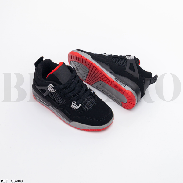 Baskets Garçon GS-008 Black/Grey/Red