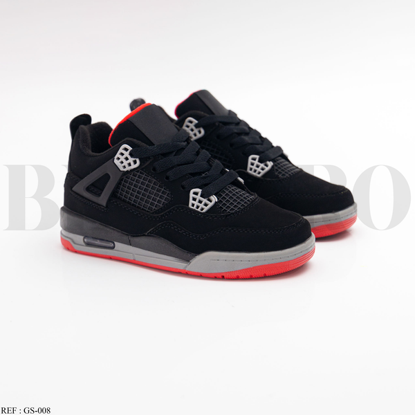 Baskets Garçon GS-008 Black/Grey/Red