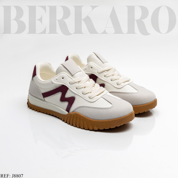 Sneakers Femme J-8807 Beige/Red