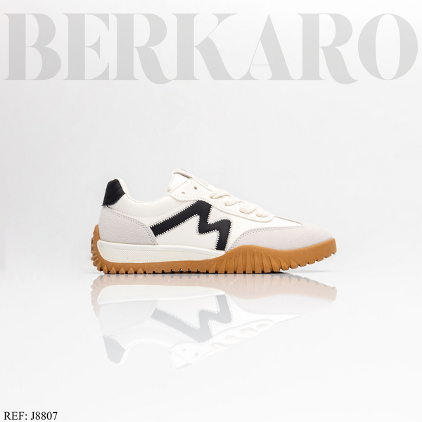 Sneakers Femme J-8807 Beige/Black