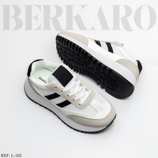 Sneakers Femme L-102 White/Black