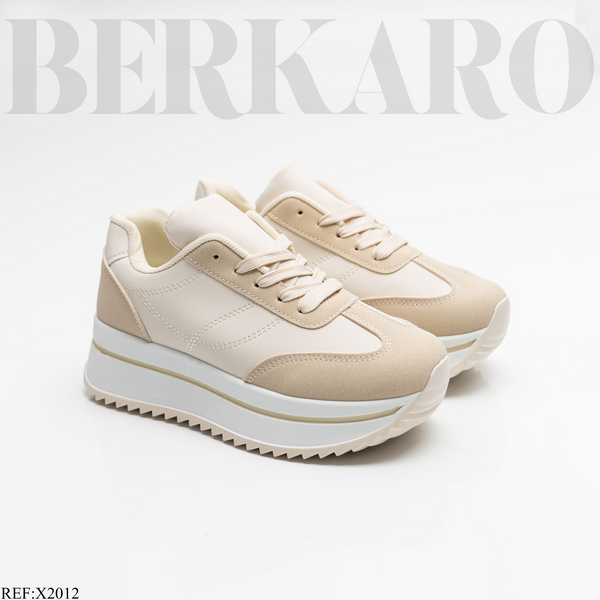 Sneakers Femme X-2012 Beige/Khaki