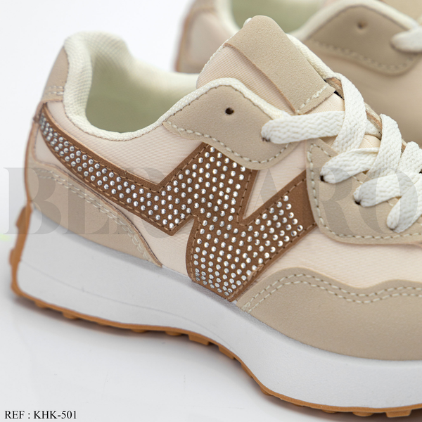 Baskets Fille KHK-501/502 Beige/Khaki