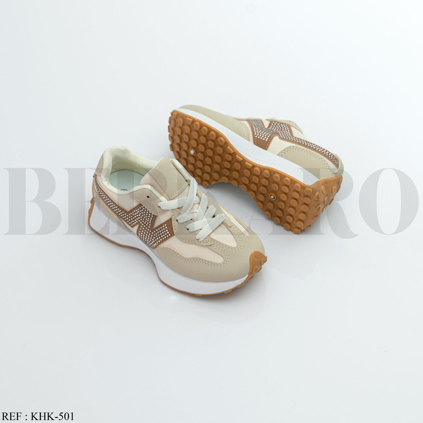 Baskets Fille KHK-501/502 Beige/Khaki