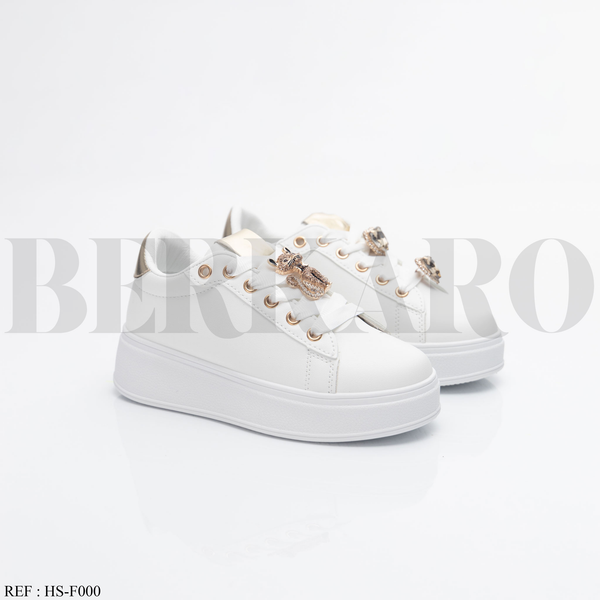 Baskets Fille F000 White/Gold