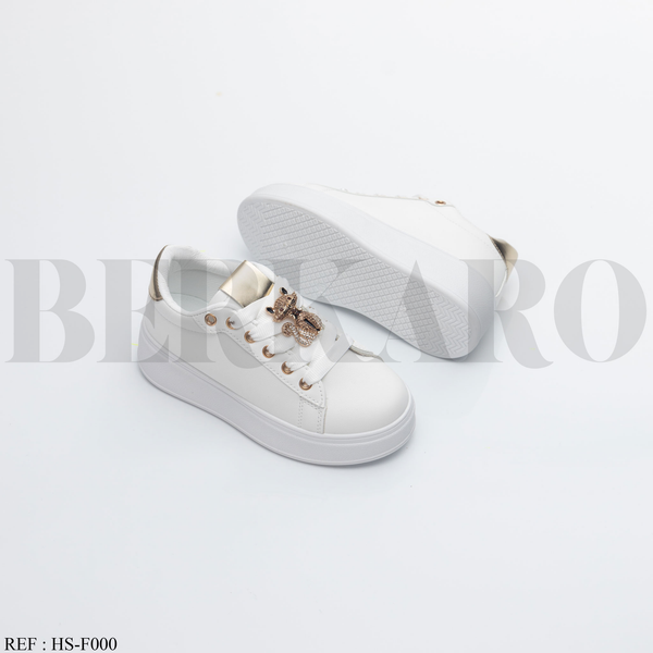 Baskets Fille F000 White/Gold