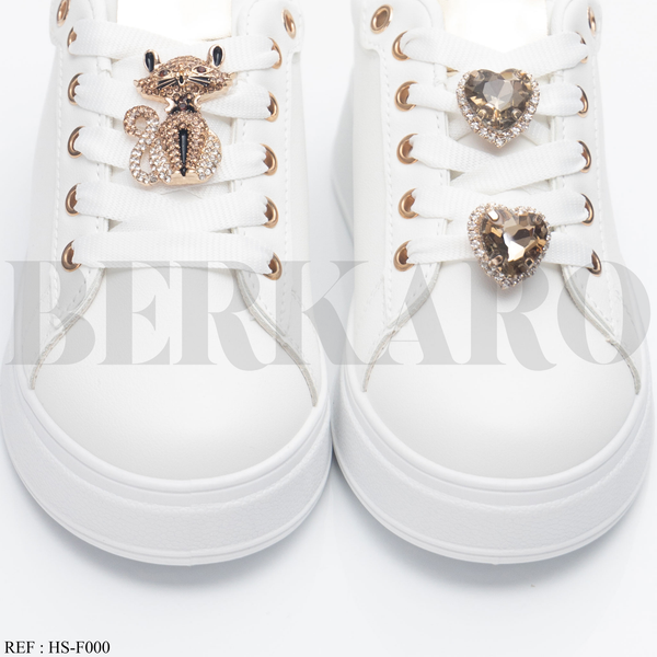 Baskets Fille F000 White/Gold