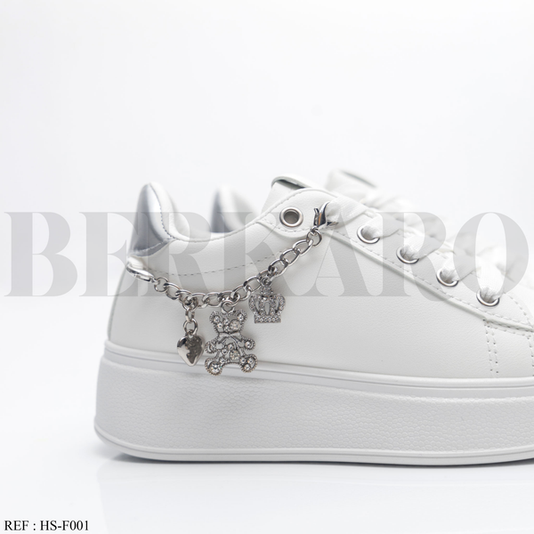 Baskets Fille F001 White/Silver