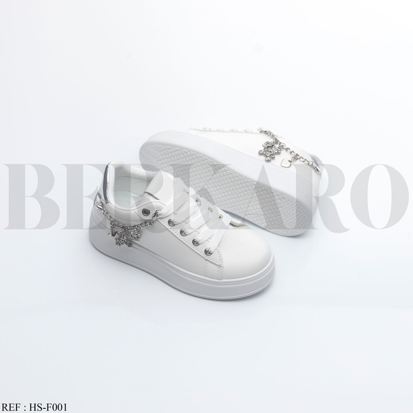 Baskets Fille F001 White/Silver