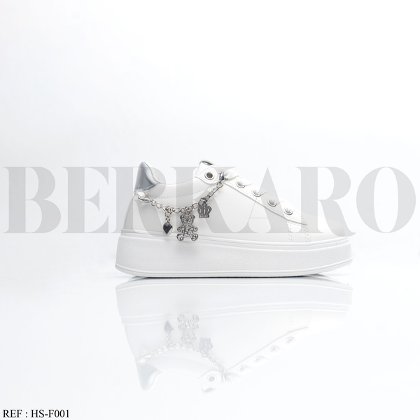 Baskets Fille F001 White/Silver